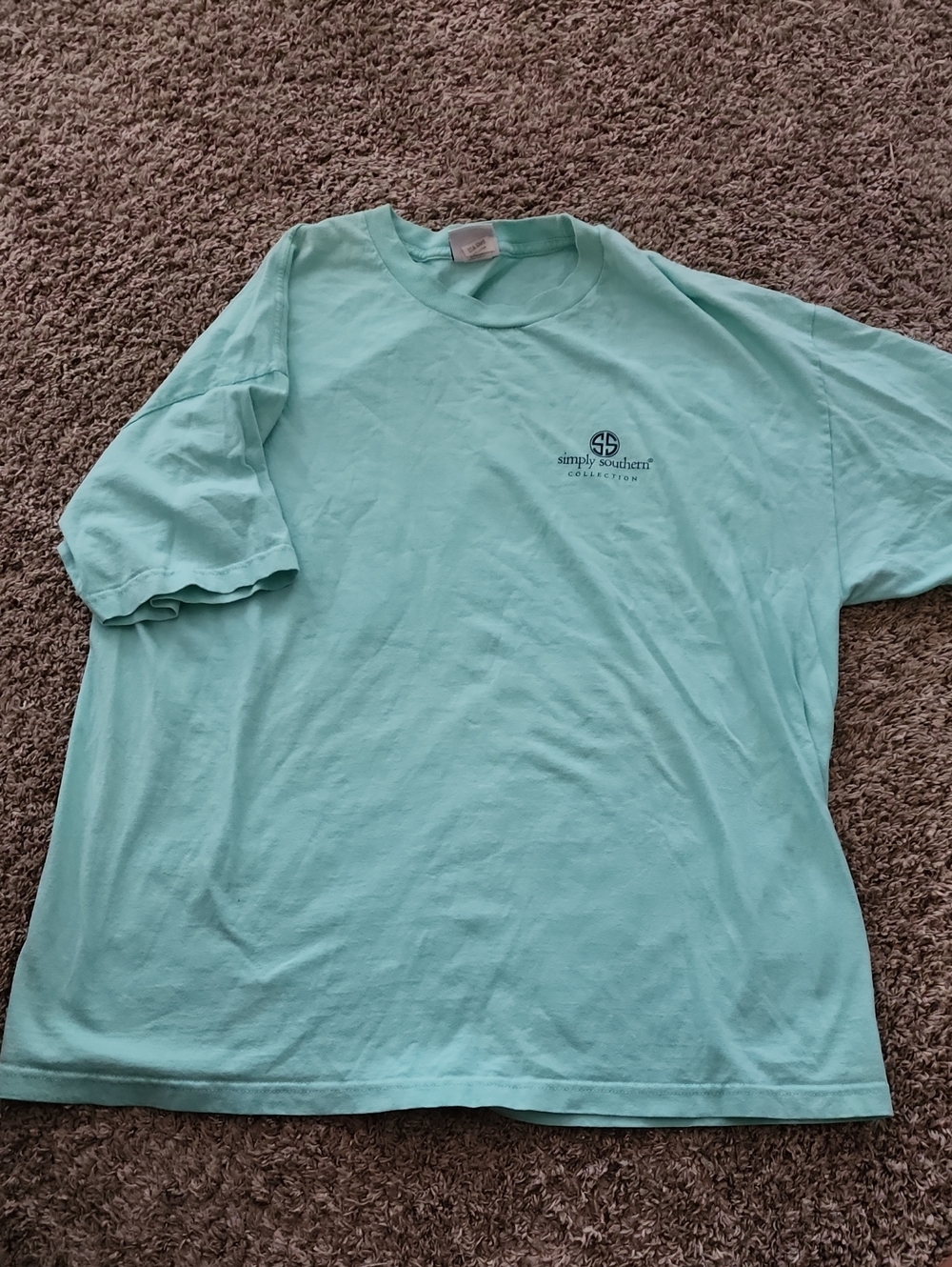 Simply Southern Mint Green Short Sleeve Tee with Chest Logo